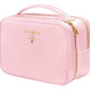 *w/Box* Authentic PRADA Light Pink Satin La Femme L'eau Makeup Pouch
